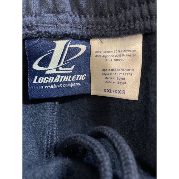 Logo Athletic Mens XXL Navy Blue Fleece Joggers Sweatpants Elastic & Drawstring - Picture 8 of 9